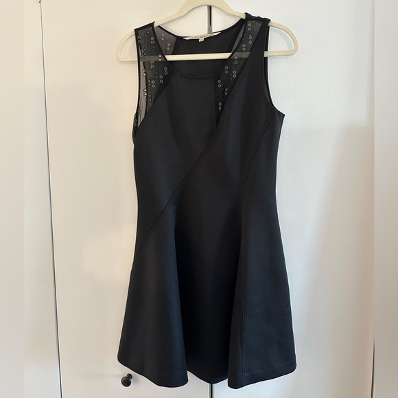 Black fit & flare dress with pockets - Picture 1 of 4